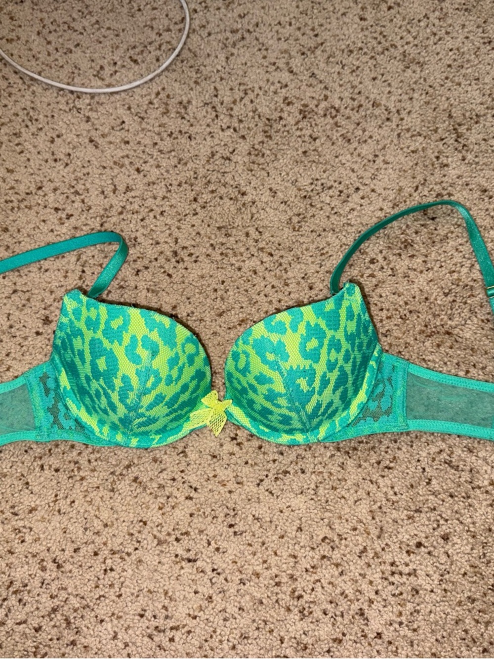 Victoria's Secret Teal Mesh Demi Push-Up Bra